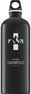 Water Bottle Mountain Black 1l
